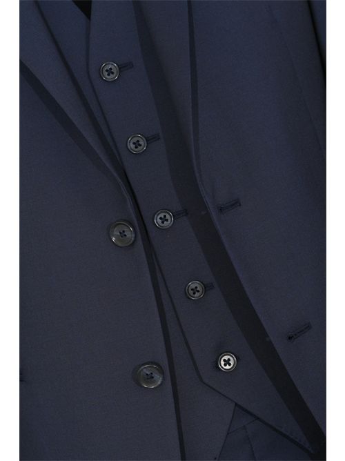 Abito con gilet in lana drop 7 Blu Cc Corneliani | 278R98 2768150002
